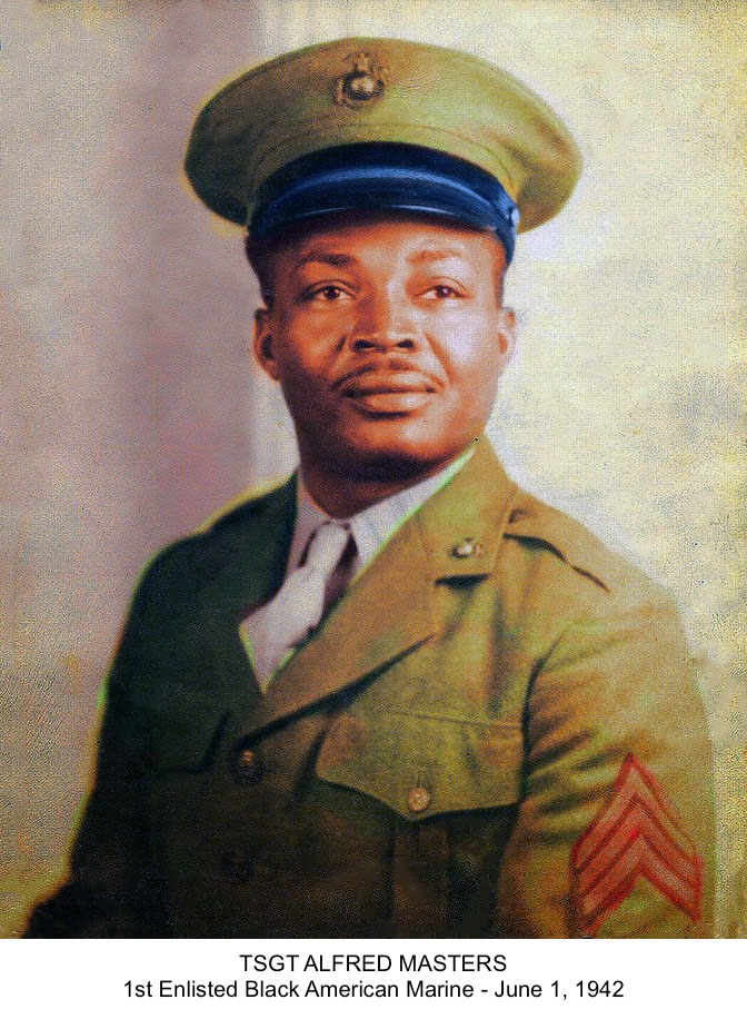 A colorized photograph of Technical Sergeant Alfred Masters.