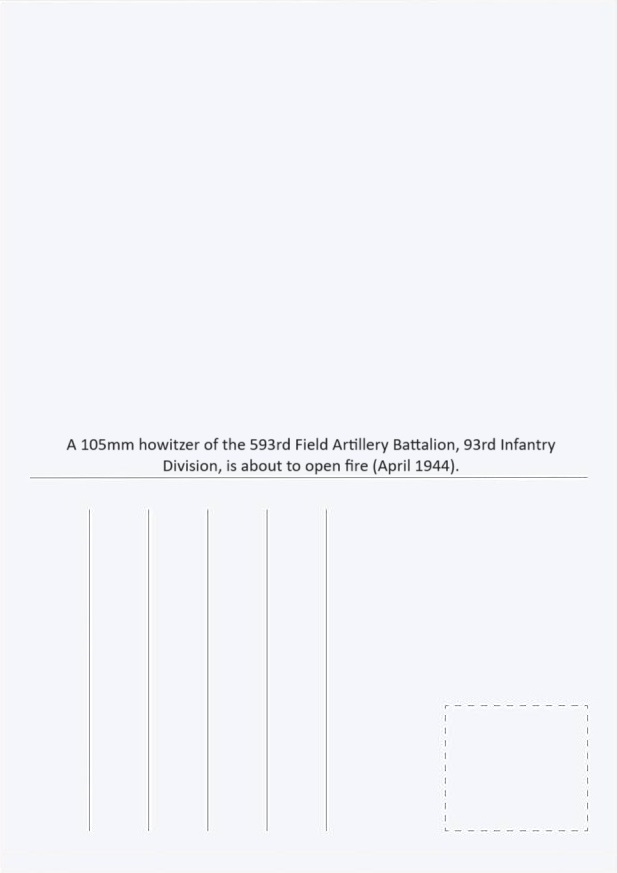 The back of a postcard.