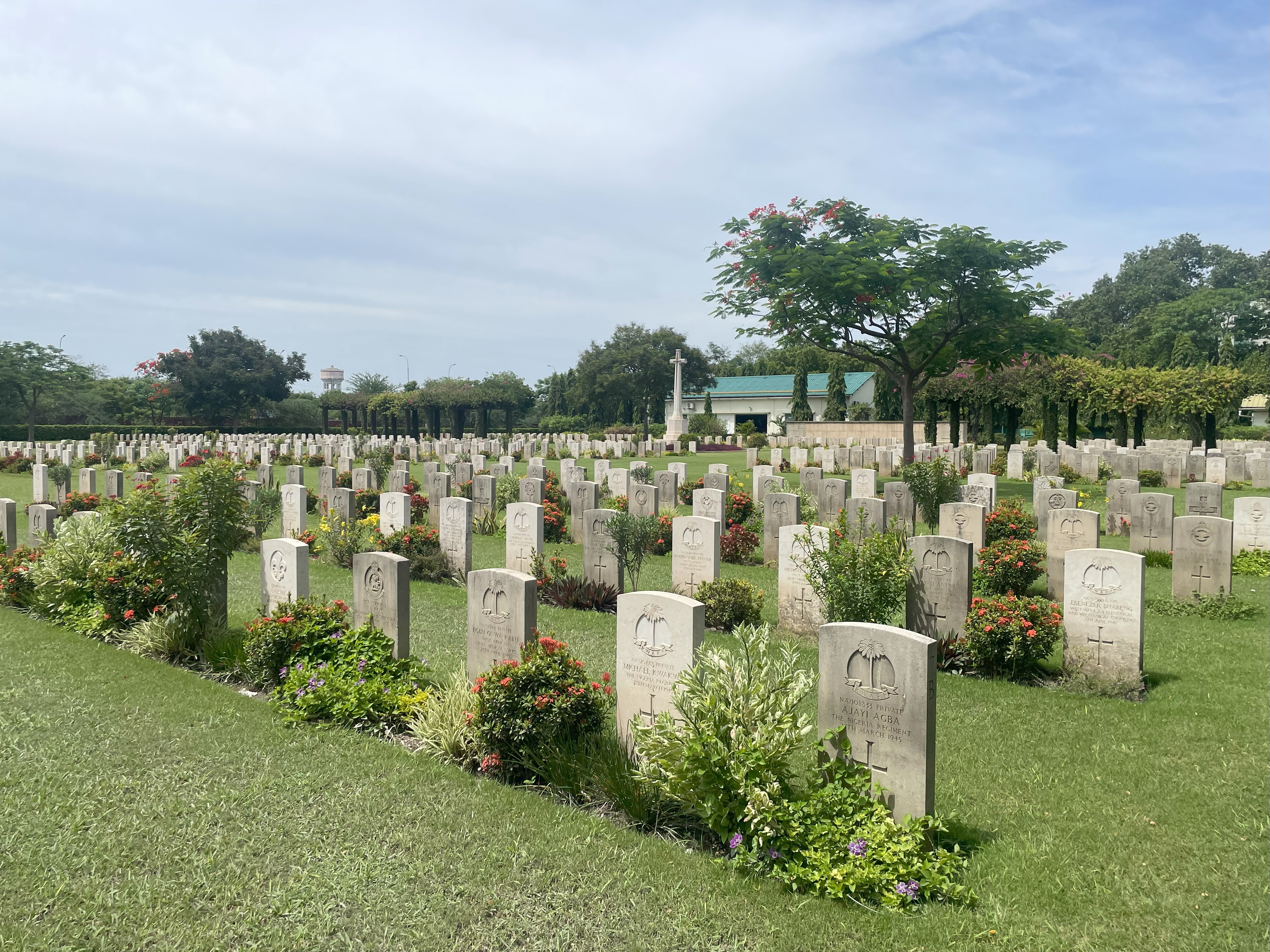 An image of the cemetery at the Madras Commonwealth War Cemetery.