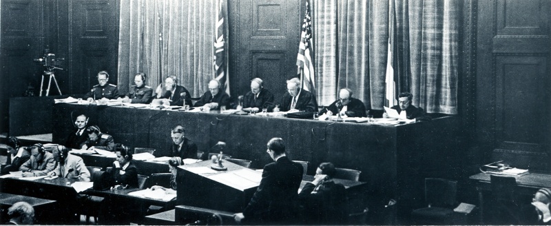 International Justices at the War Crimes Trials in Nurnberg, Germany. Courtesy of National Archives and Records Administration (NAID: 348545734).