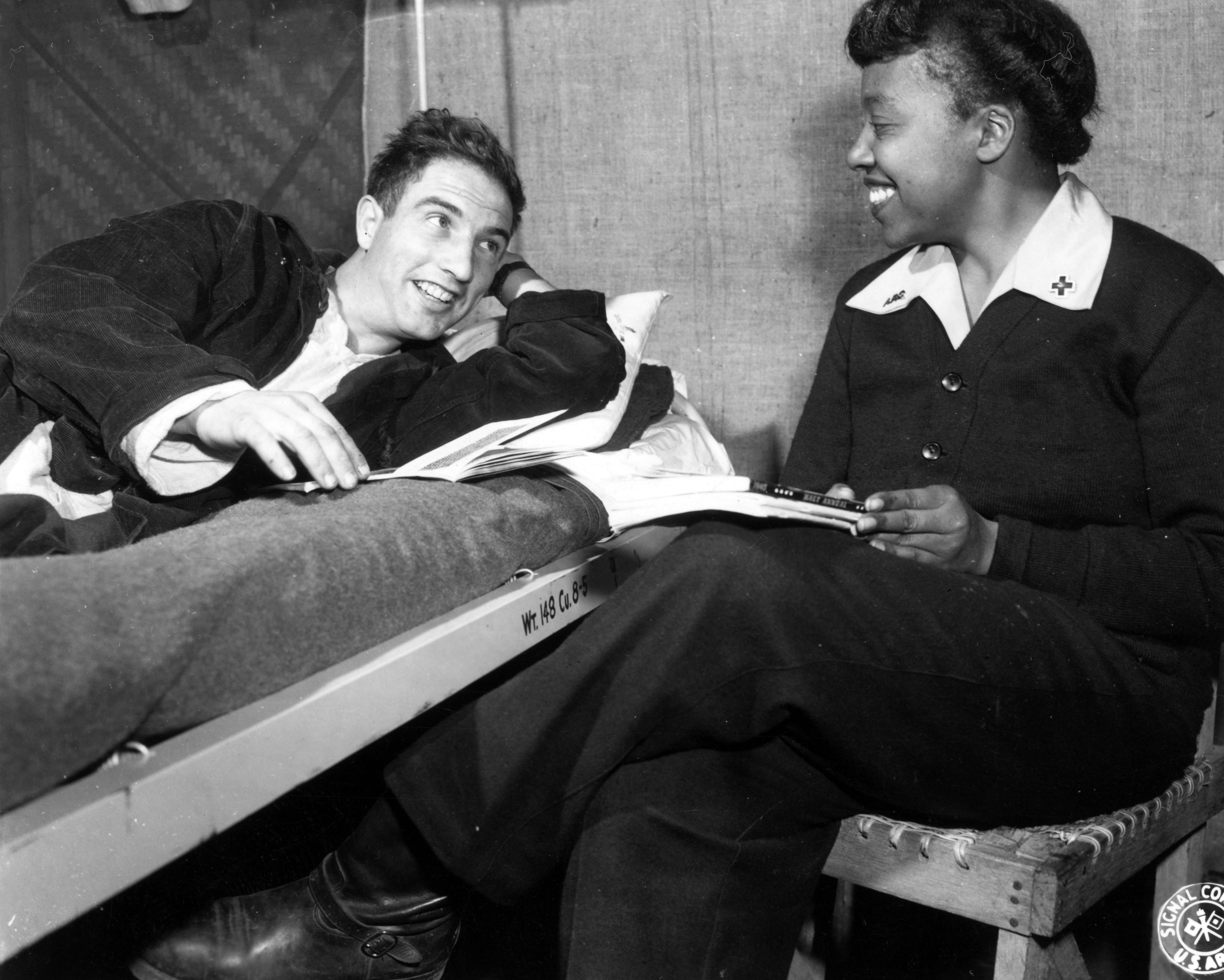 Historical image showing Black hospital - 335th Station Hospital, Tagap, Burma. of Black American soldiers during WWII